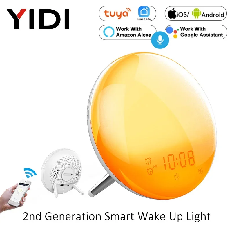 White Noise Machine Sleep - Jam Alarm lampu bangun hidup Cerdas