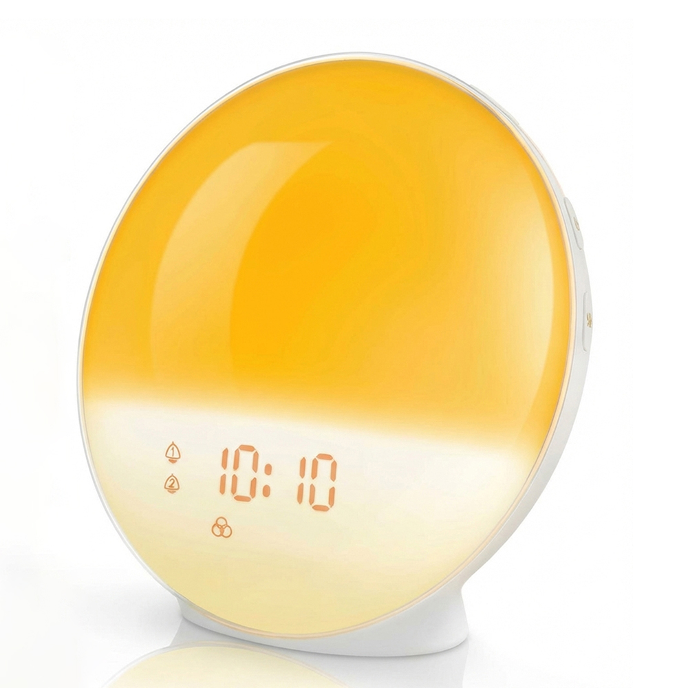 White Noise Machine Sleep - Jam Alarm Lampu Bangun dengan Simulasi
