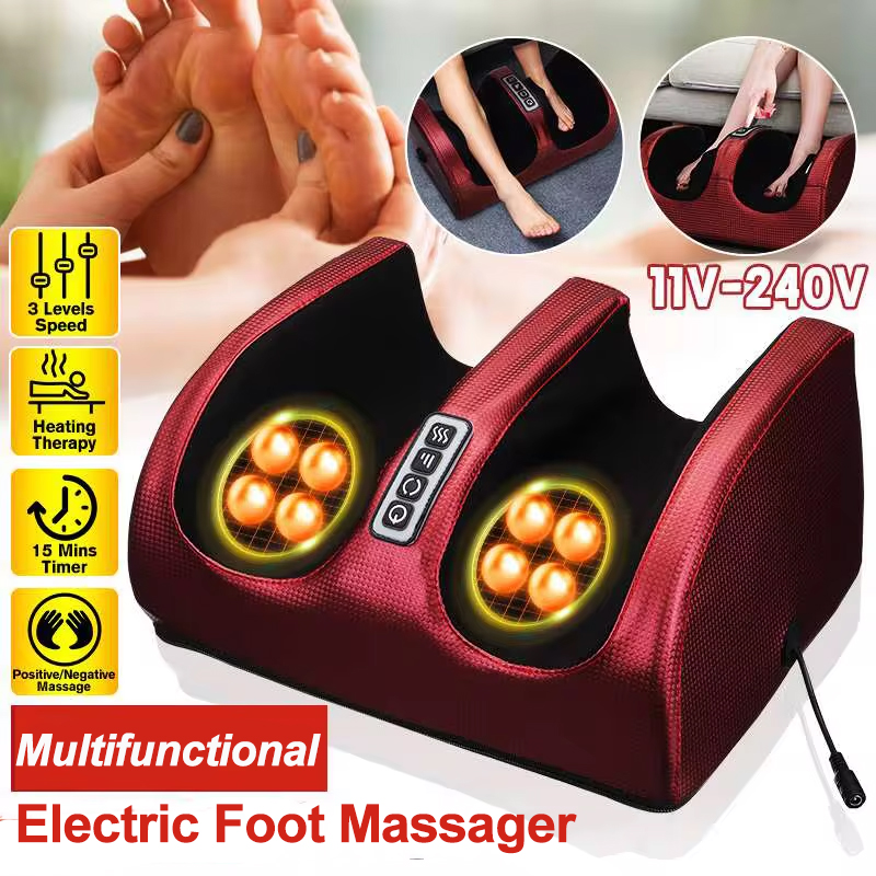 Reflexology Foot Roller - Pemanas Inframerah Listrik Pijat Kaki Shiatsu