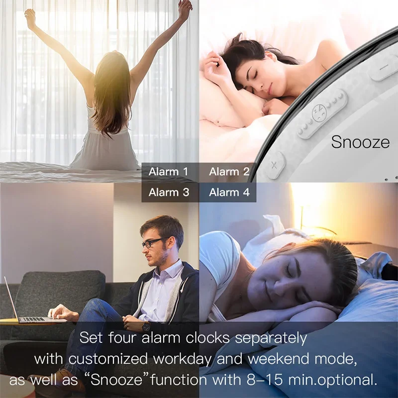 Jam Alarm lampu bangun hidup C - White Noise Machine Sleep ulasan dan harga