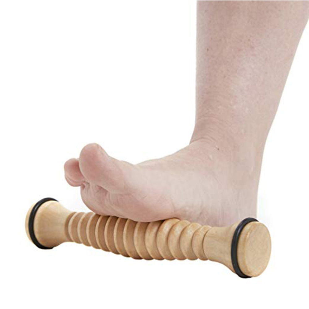 Pemijat punggung kayu rol kaki - Reflexology Foot Roller ulasan dan harga